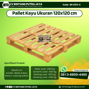 Pallet Kayu Bekas & Baru 120x120 [BPJ1212-K]