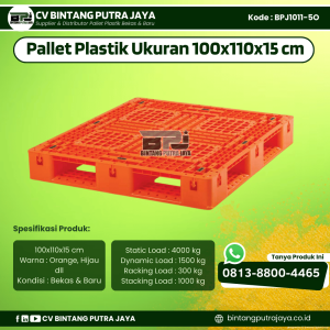 Pallet Plastik Bekas & Baru 100x110x15 [BPJ1011-5O]