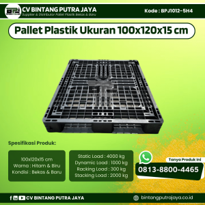 Pallet Plastik Bekas & Baru 100x120x15 [BPJ1012-5H4]