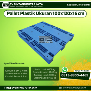 Pallet Plastik Bekas & Baru 100x120x16 [BPJ1012-6BM1]