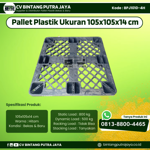 Pallet Plastik Bekas & Baru 105x105x14 [BPJ1010-4H]