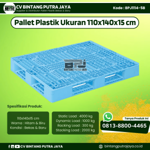 Pallet Plastik Bekas & Baru 110x140x15 [BPJ1114-5B]