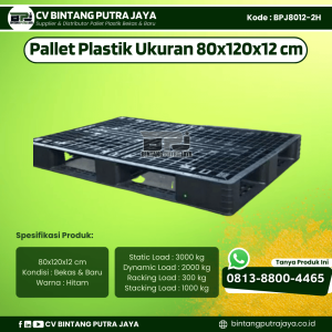 Pallet Plastik Bekas & Baru 80x120x12 [BPJ8012-2H]